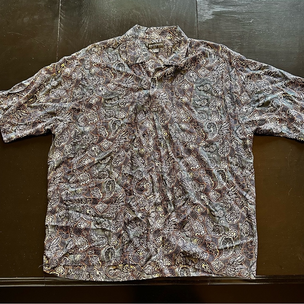 Vintage Reunion XL paisley Vacation Resort Summer Soft 80s 90s Hong Kong bold
